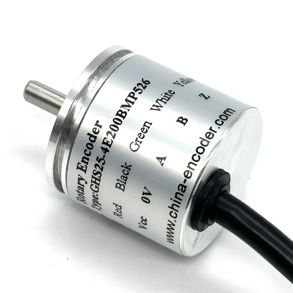 2026 In stock 4mm solid shaft incremental rotary encoder 200ppr GHS25-4E200BMP526 outersize 25mm PNP+NPN 5-26V
2026 In stock 4mm solid shaft incremental rotary encoder 200ppr GHS25-4E200BMP526 outersize 25mm PNP+NPN 5-26V