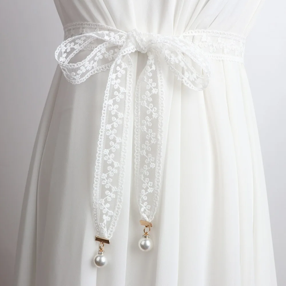 Versatile Casual Pearl Pendant Belt Elegant Style Sweet Design Chain Belt Lightweight Lace Waist Belt for Women
Versatile Casual Pearl Pendant Belt Elegant Style Sweet Design Chain Belt Lightweight Lace Waist Belt for Women