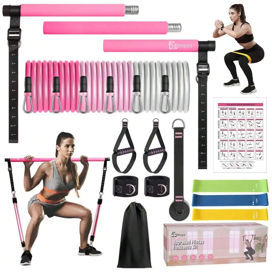 Pilates Bar Kit With 6x Resistance Bands (20lbs/30lbs/50lbs) And 3x Exercise Bands, Upgraded Multifunctional Screw Yoga Pilates Bar Home Gym For Women Full Body Workout Equipment
Pilates Bar Kit With 6x Resistance Bands (20lbs/30lbs/50lbs) And 3x Exercise Bands, Upgraded Multifunctional Screw Yoga Pilates Bar Home Gym For Women Full Body Workout Equipment