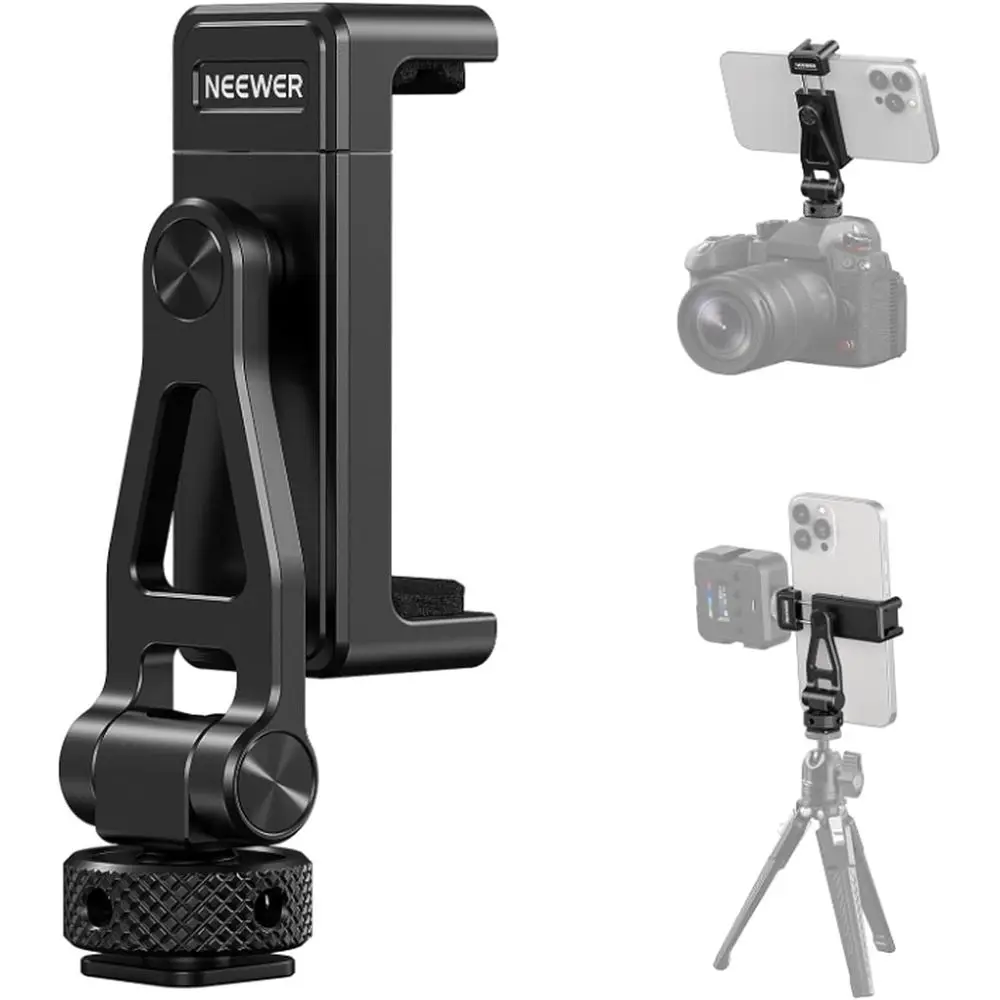 Universal Metal Tripod Mount with Cold Shoes, 1/4 Thread, 180° & 360° Rotation, Adjustable Clamp Holder for Pro Max 16-25 Camera
Universal Metal Tripod Mount with Cold Shoes, 1/4 Thread, 180° & 360° Rotation, Adjustable Clamp Holder for Pro Max 16-25 Camera
