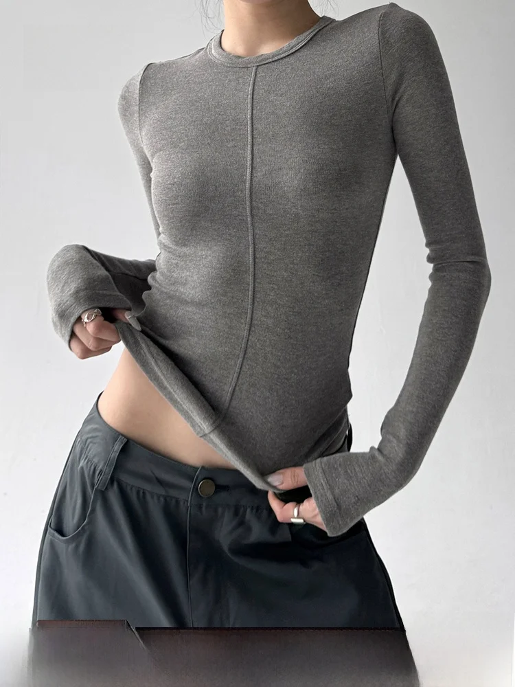 Модный корейский тонкий облегающий топ с круглым вырезом, новый дизайн, весна-осень, женская новинка
Модный корейский тонкий облегающий топ с круглым вырезом, новый дизайн, весна-осень, женская новинка