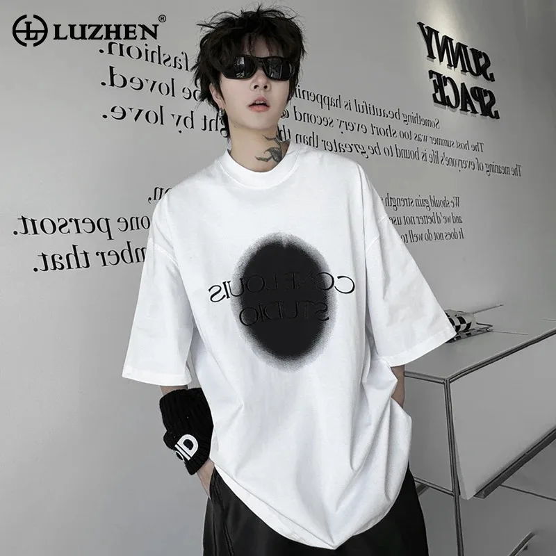 LUZHEN Letter Printed Design Personality Stylish Short Sleeved T Shirts Original Personality Trendy Korean New Men's Tops LZ3686
LUZHEN Letter Printed Design Personality Stylish Short Sleeved T Shirts Original Personality Trendy Korean New Men's Tops LZ3686