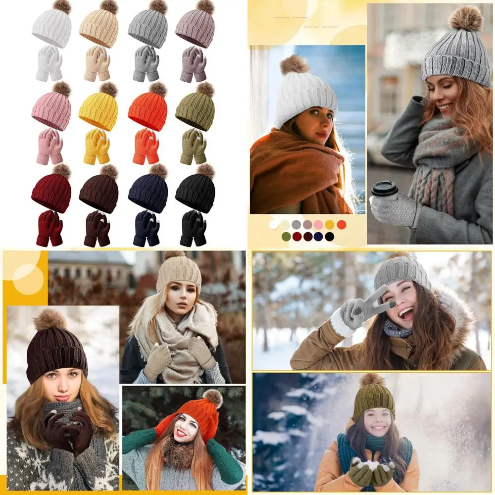 Winter Warm Bulk Knit Gloves Hat Set with Touchscreen Gloves for Women, Windproof Fleece Cap Beanies Pack
Winter Warm Bulk Knit Gloves Hat Set with Touchscreen Gloves for Women, Windproof Fleece Cap Beanies Pack