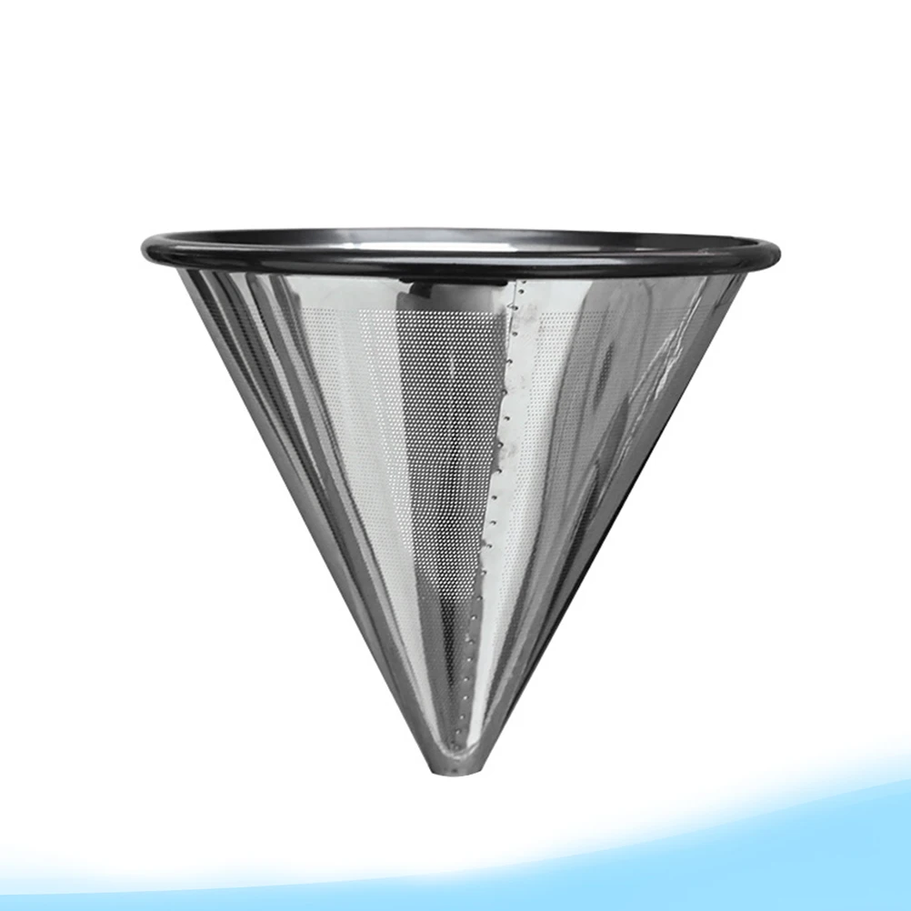 Reusable Coffee Dripper Stainless Steel Strainer Cone Shaped Filter Single Cup Maker Teaware Filters Long Lasting Easy Clean
Reusable Coffee Dripper Stainless Steel Strainer Cone Shaped Filter Single Cup Maker Teaware Filters Long Lasting Easy Clean