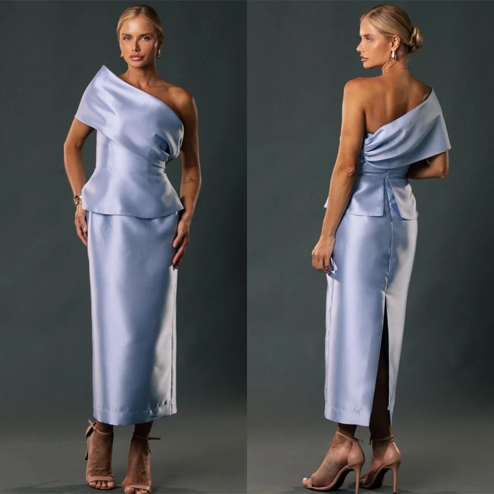 Customized Mermaid Simple Blue Satin Evening Dress Elegant One Shoulder Sleeveless Homecoming Dresses ModernVestido De
Customized Mermaid Simple Blue Satin Evening Dress Elegant One Shoulder Sleeveless Homecoming Dresses ModernVestido De