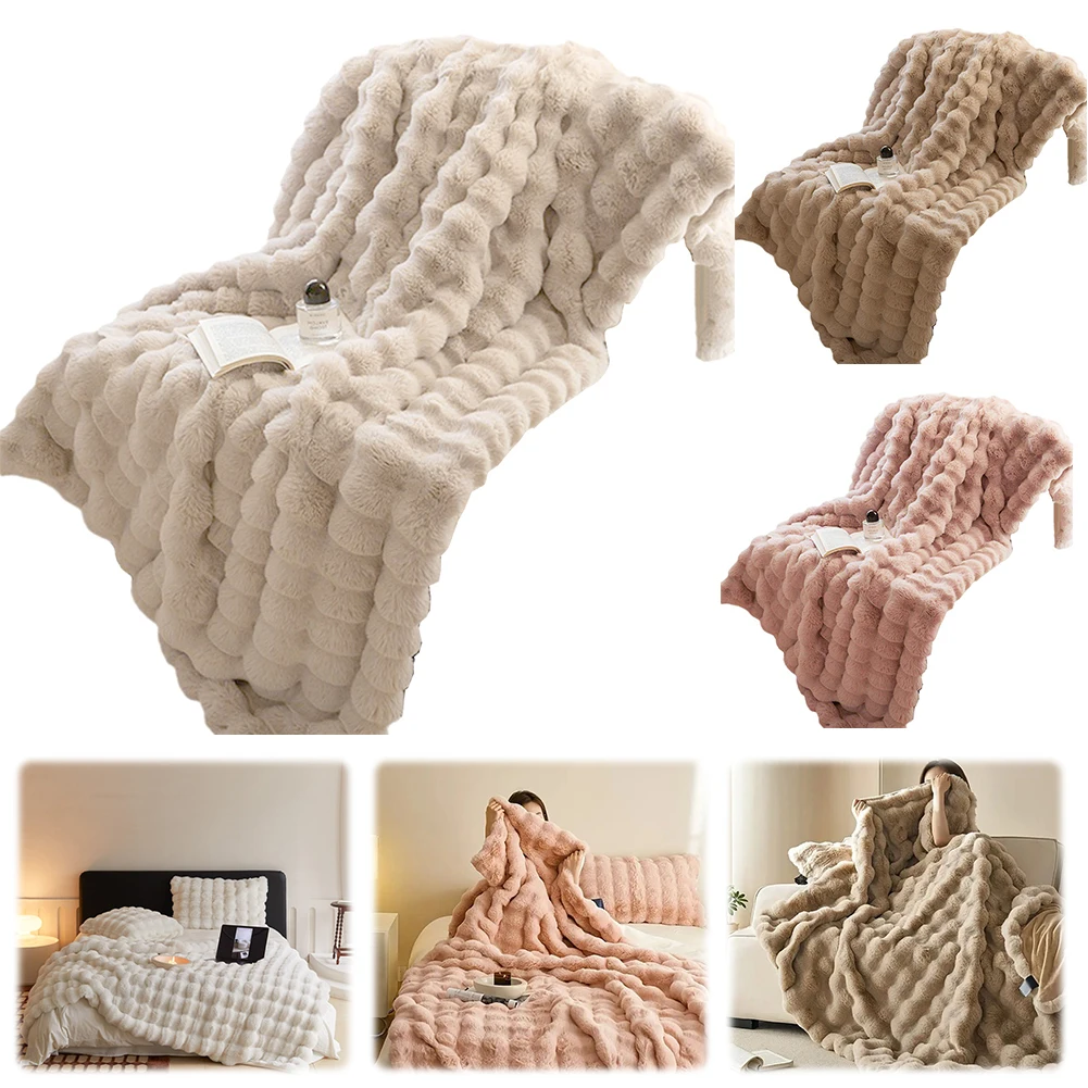 Double-Sided Rabbit Fleece Blanket Plush Ins Bubble Velvet Blanket Warm Solid Imitation Rabbit Fur Blanket for Couch Sofa Office
Double-Sided Rabbit Fleece Blanket Plush Ins Bubble Velvet Blanket Warm Solid Imitation Rabbit Fur Blanket for Couch Sofa Office