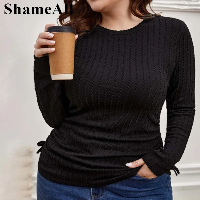 Women's Plus Size Drawstring Side Tee,camisetas talla grande para mujer gorda
Women's Plus Size Drawstring Side Tee,camisetas talla grande para mujer gorda