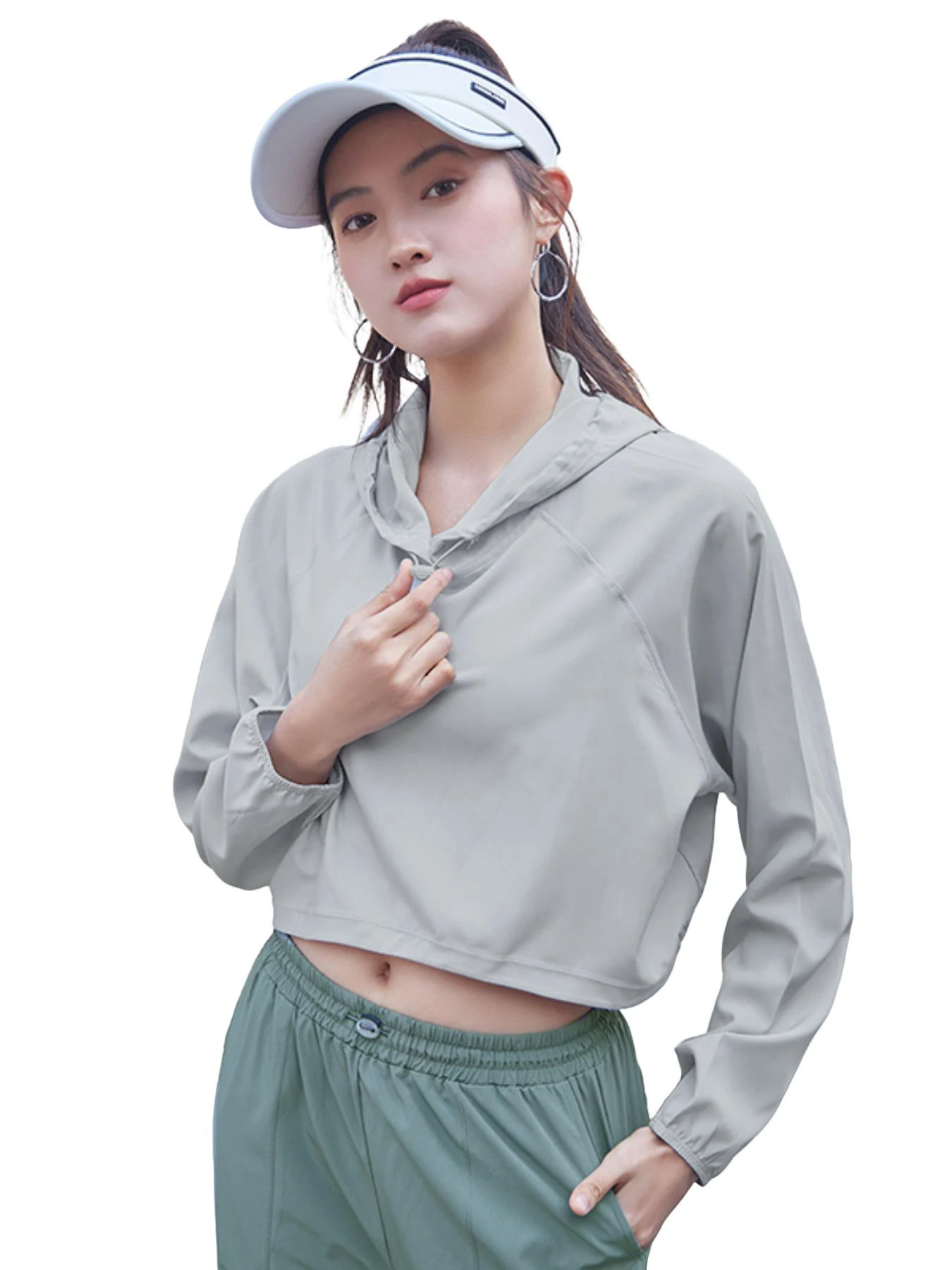 Women's UPF 50+ Long Sleeve Sun Hoodie. A breathable rash guard for swimming, surfing, and outdoor summer activities. 1710
Women's UPF 50+ Long Sleeve Sun Hoodie. A breathable rash guard for swimming, surfing, and outdoor summer activities. 1710