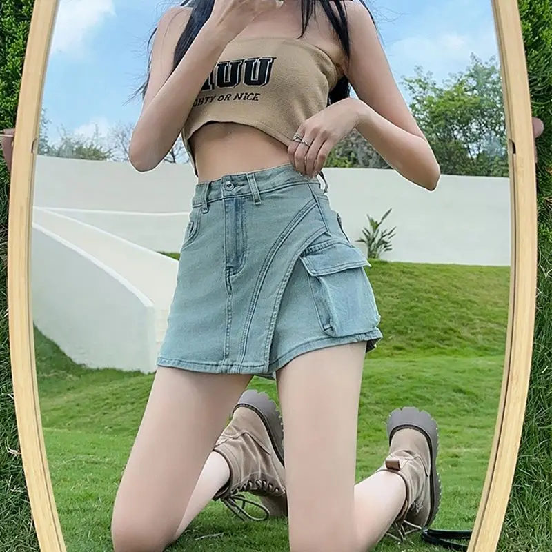 Women Denim Skirt Hot Girl Unique Personality High Waist Short A Line Irregular Slimming Vintage Distressed Summer New Arrival
Women Denim Skirt Hot Girl Unique Personality High Waist Short A Line Irregular Slimming Vintage Distressed Summer New Arrival