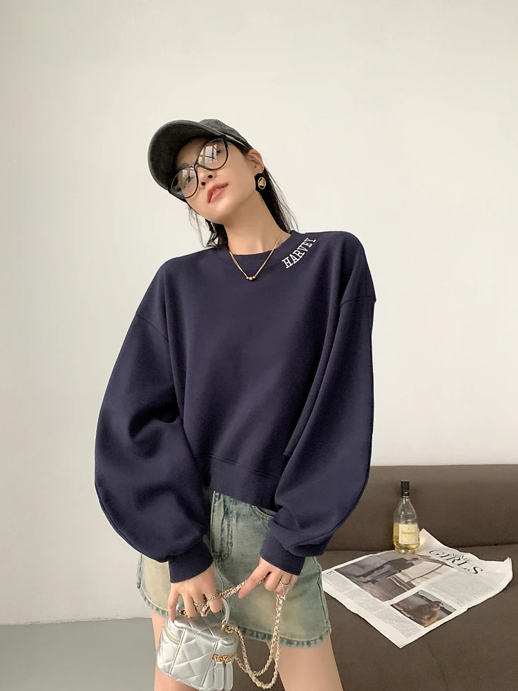 Short Sleeveless Korean Style Women's Sweatshirt Embroidered Letter Design Loose Fit Autumn New Style Casual Commute Fashion
Short Sleeveless Korean Style Women's Sweatshirt Embroidered Letter Design Loose Fit Autumn New Style Casual Commute Fashion