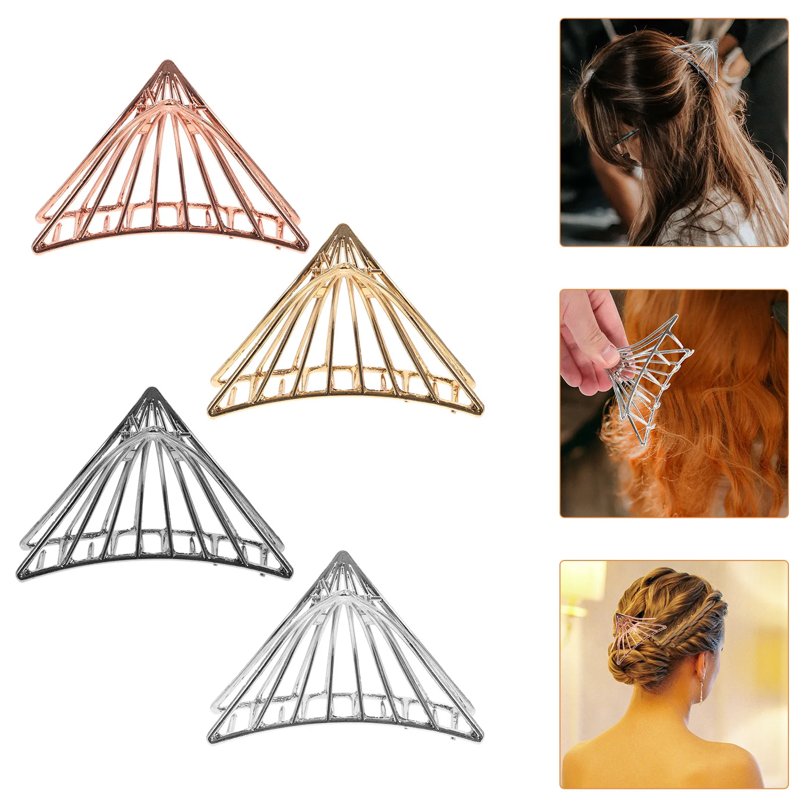 4Pcs Hollow Out Triangle Hair Clips Large Jaw Clips for Women Modern Hair Styling Accessories for Various Hairstyles
4Pcs Hollow Out Triangle Hair Clips Large Jaw Clips for Women Modern Hair Styling Accessories for Various Hairstyles