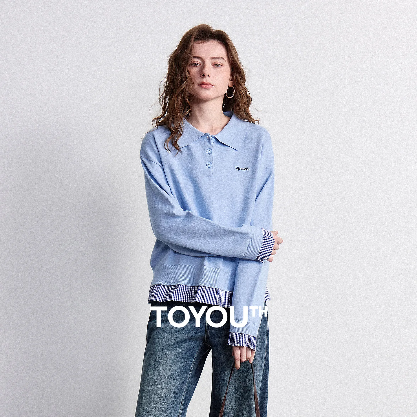 TOYOUTH Women Knitwear 2026 Spring New Letter Embroidery Patchwork Fake Two Piece Pullover Tops
TOYOUTH Women Knitwear 2026 Spring New Letter Embroidery Patchwork Fake Two Piece Pullover Tops