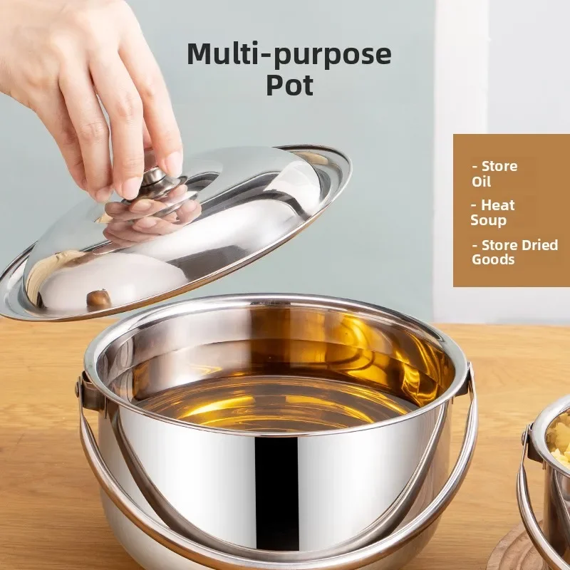 Stainless Steel Soup Pot Handheld Multi-Function Cover Home Use Milk Bottle Towel Cooking Utensils round Shape Chinese Style
Stainless Steel Soup Pot Handheld Multi-Function Cover Home Use Milk Bottle Towel Cooking Utensils round Shape Chinese Style