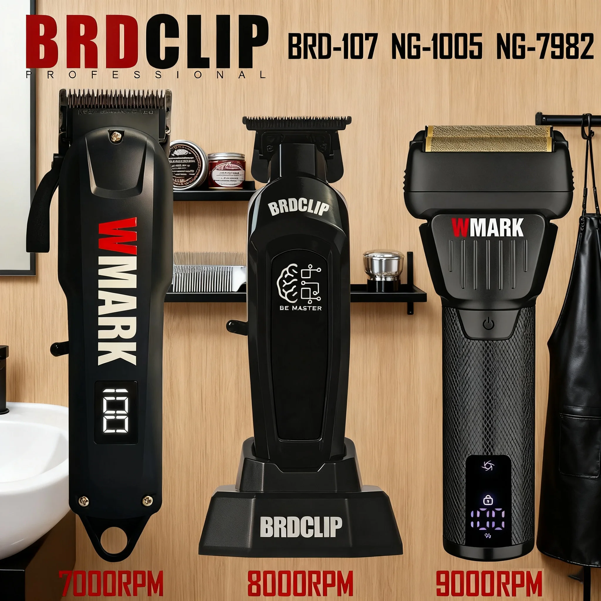 Профессиональная электрическая машинка для стрижки волос WMARK NG-1005, 7500 об/мин, BRD-107, триммер для волос с зарядной базой, 8000 об/мин, NG-7982, 9000 об/мин
Профессиональная электрическая машинка для стрижки волос WMARK NG-1005, 7500 об/мин, BRD-107, триммер для волос с зарядной базой, 8000 об/мин, NG-7982, 9000 об/мин