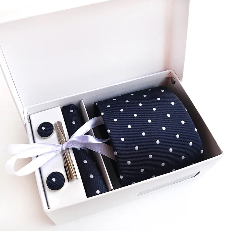 Polka Dot Multi Color Spot Gift Box 6-Piece Set Neckties Square Scarf Cufflinks Tie Clip Packaging Box Gift Bag Wedding
Polka Dot Multi Color Spot Gift Box 6-Piece Set Neckties Square Scarf Cufflinks Tie Clip Packaging Box Gift Bag Wedding