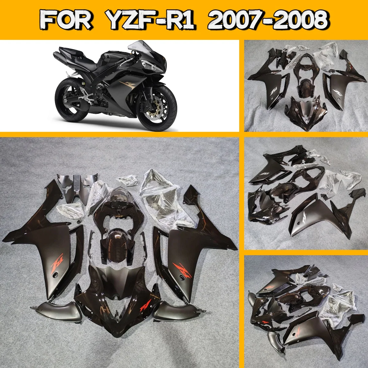 Комплект обтекателей для мотоцикла Yamaha YZF-R1 2007-2008 годов, ABS, литые панели, новый стиль
Комплект обтекателей для мотоцикла Yamaha YZF-R1 2007-2008 годов, ABS, литые панели, новый стиль
