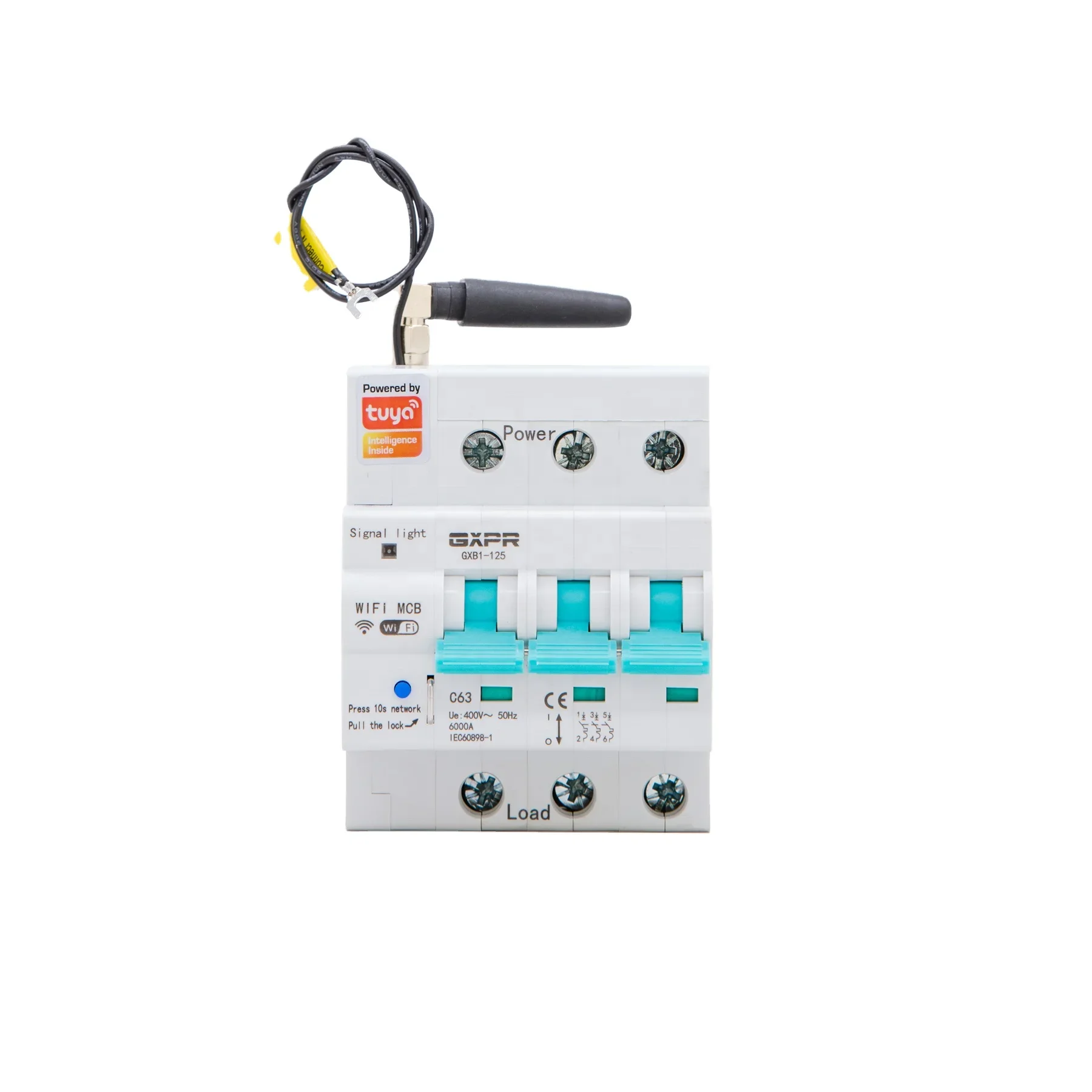 GXPR Manufacturer Cheap Price High Quality GXB1-125 3P Wireless 40A 63A 100A 6000A Tuya WIFI Smart Circuit Breaker
GXPR Manufacturer Cheap Price High Quality GXB1-125 3P Wireless 40A 63A 100A 6000A Tuya WIFI Smart Circuit Breaker