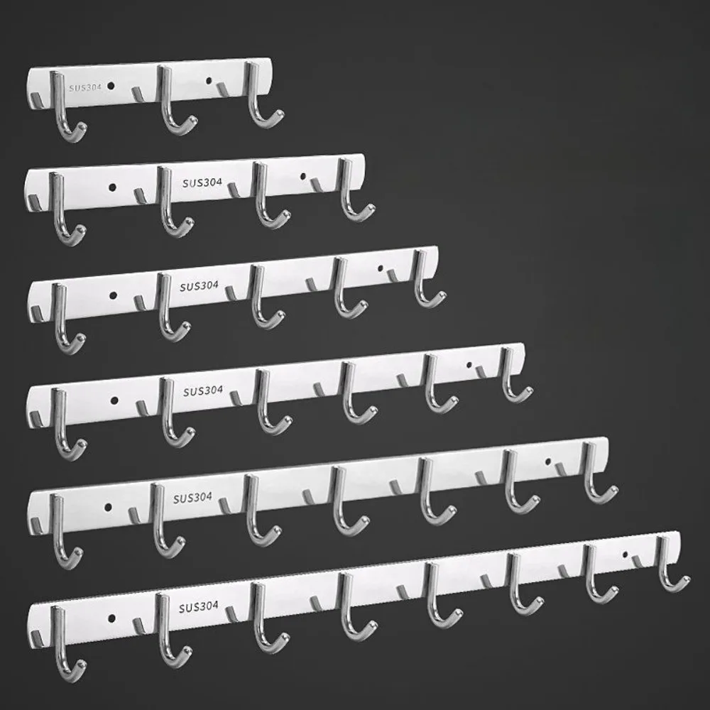 3/4/5/6 Hooks Stainless Steel Wall Mounted Coat Hook Double Hanger for Towels Hats Bathroom Home Storage Organizer Accessories
3/4/5/6 Hooks Stainless Steel Wall Mounted Coat Hook Double Hanger for Towels Hats Bathroom Home Storage Organizer Accessories