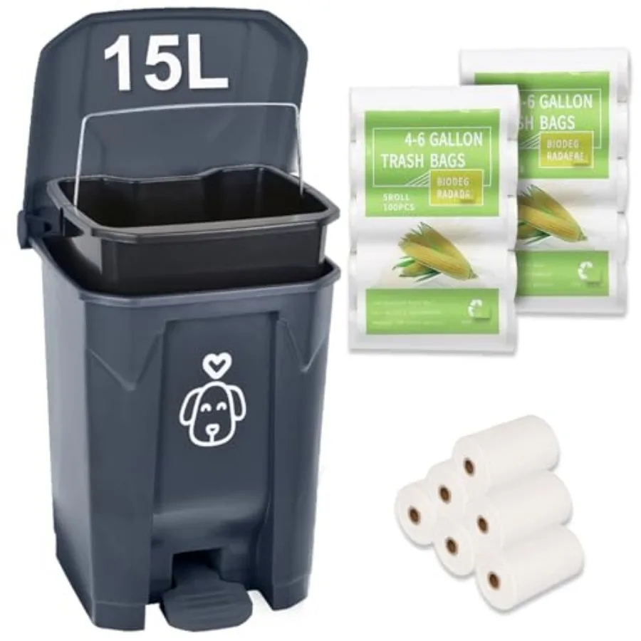 Outdoors Dog Poop Trash Can with Lid and 290PCS Waste Bags, Cute Dog Waste Trash Can for Dog Poop, Yard, Home, Garden, Kitchen,
Outdoors Dog Poop Trash Can with Lid and 290PCS Waste Bags, Cute Dog Waste Trash Can for Dog Poop, Yard, Home, Garden, Kitchen,