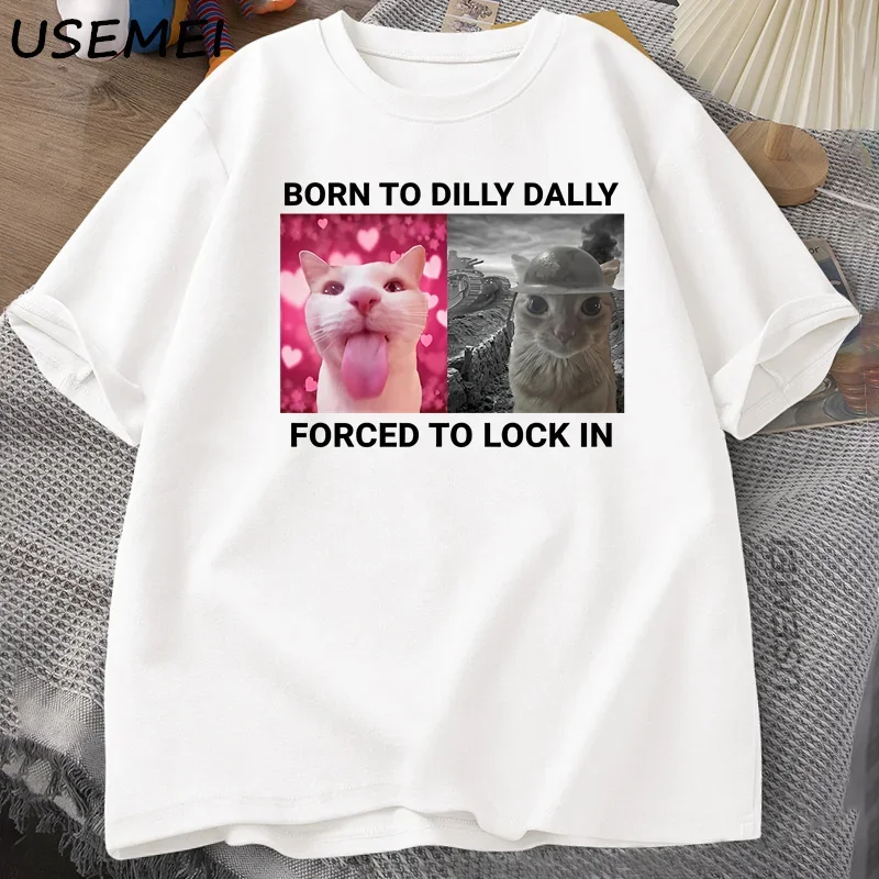 Born To Dilly Dally Forced To Lock in Cat Funny Graphic T Shirt Rage Is Consuming Cat Men Women Casual Fashion Cotton T-shirts
Born To Dilly Dally Forced To Lock in Cat Funny Graphic T Shirt Rage Is Consuming Cat Men Women Casual Fashion Cotton T-shirts