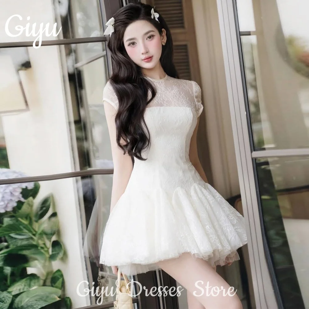 Giyu Modern Lace A-line Short Wedding Dresses Short Sleeves O-Neck Pleat Modern Mini Bridal Gowns Vestido de noiva US Women 2025
Giyu Modern Lace A-line Short Wedding Dresses Short Sleeves O-Neck Pleat Modern Mini Bridal Gowns Vestido de noiva US Women 2025