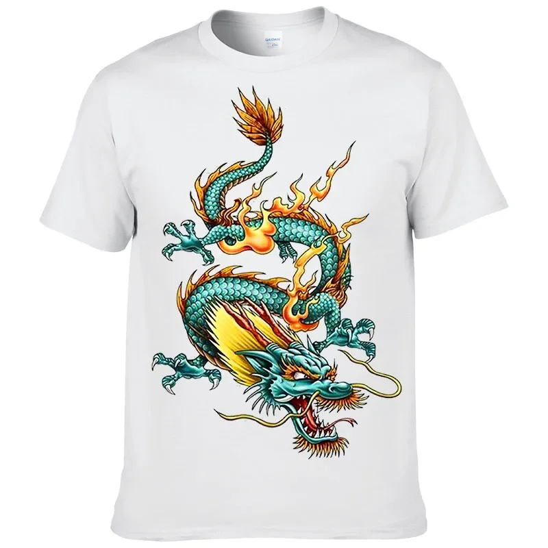 2024 Summer New Fashion O-neck Short Sleeve T-shirt Men Dragon Print T Shirt Casual Cotton tshirt Hombre Clothing Men's F193
2024 Summer New Fashion O-neck Short Sleeve T-shirt Men Dragon Print T Shirt Casual Cotton tshirt Hombre Clothing Men's F193