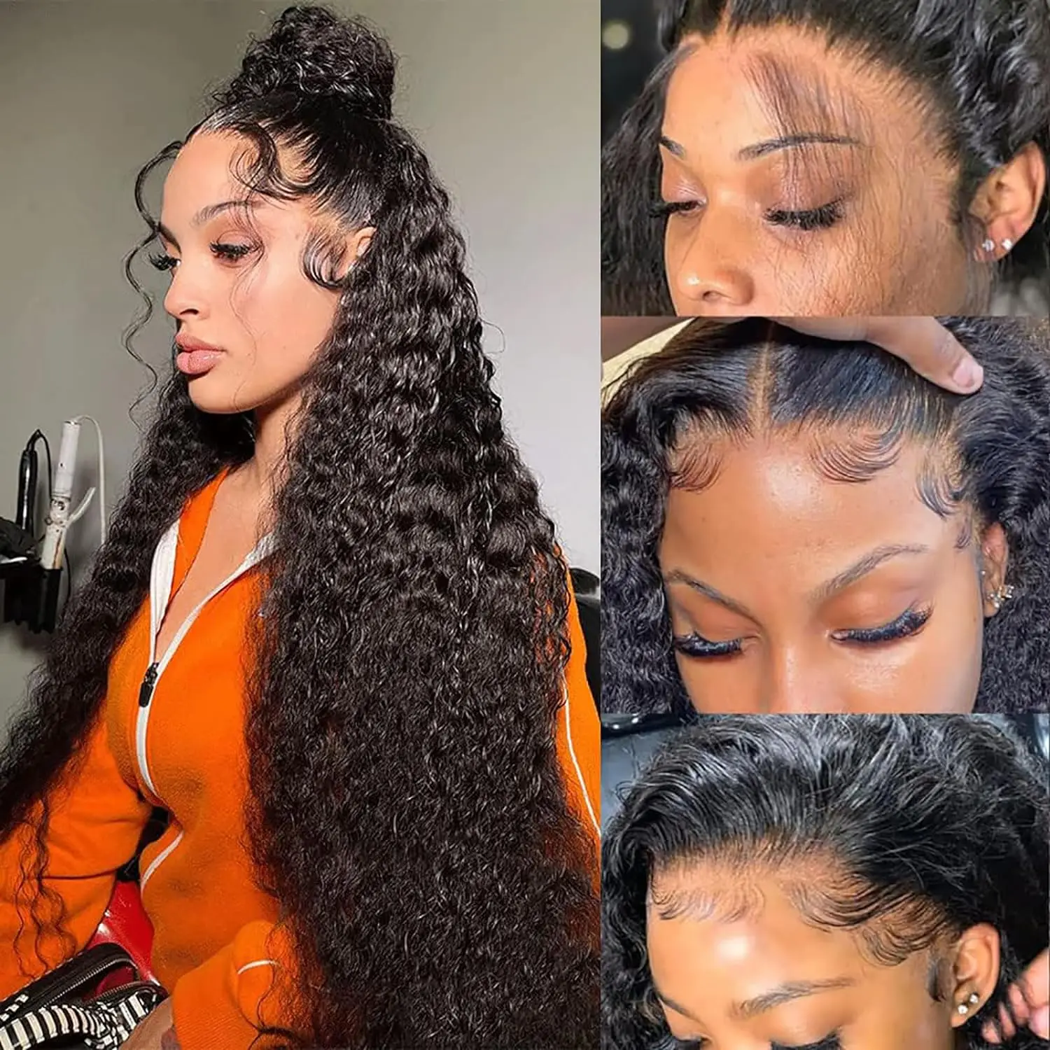 13x6 Deep Wave Lace Front Wigs Human Hair Pre Plucked 180% Density HD Transparent Lace Frontal Wigs Human Hair for Black Women
13x6 Deep Wave Lace Front Wigs Human Hair Pre Plucked 180% Density HD Transparent Lace Frontal Wigs Human Hair for Black Women