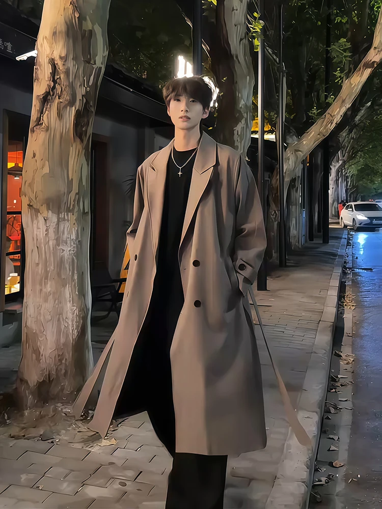 Корейское коричневое мужское пальто Sle Ce, осеннее элитное пальто до колена средней длины, повседневное пальто для отца
Корейское коричневое мужское пальто Sle Ce, осеннее элитное пальто до колена средней длины, повседневное пальто для отца