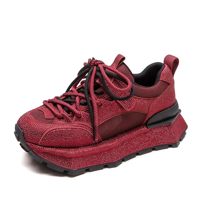 5,5 см, модная женская дышащая сетчатая обувь, лето 2022, повседневные кроссовки на толстой подошве и платформе, блестящие туфли со стразами и круглым носком
5,5 см, модная женская дышащая сетчатая обувь, лето 2022, повседневные кроссовки на толстой подошве и платформе, блестящие туфли со стразами и круглым носком