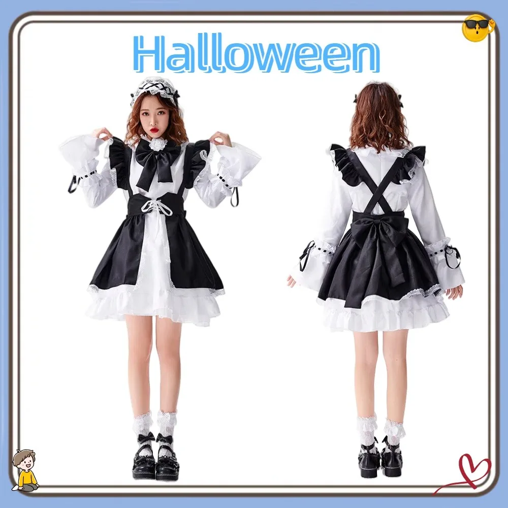 2025 Хэллоуин Новое черно-белое платье горничной Женское платье
2025 Хэллоуин Новое черно-белое платье горничной Женское платье