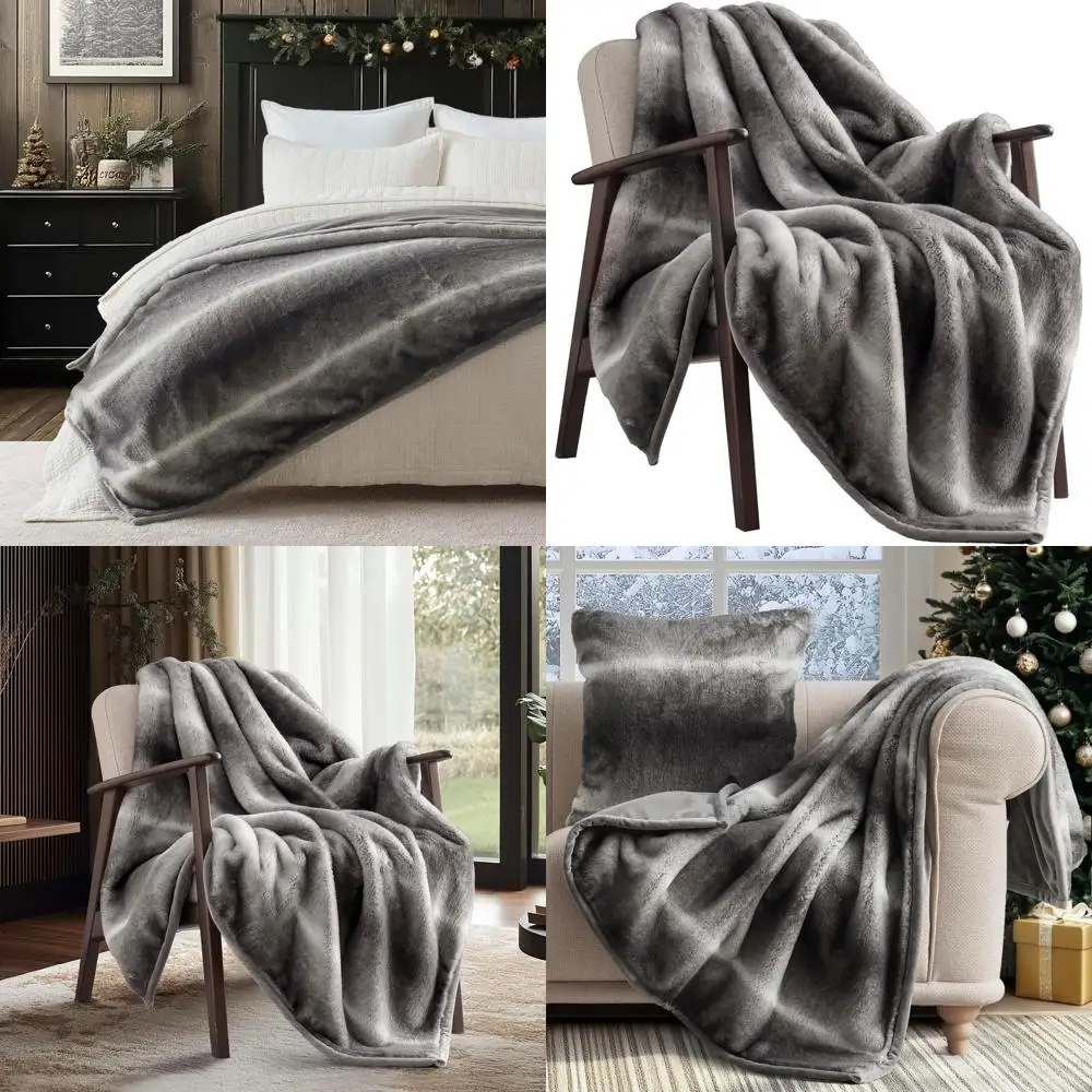 Luxurious Soft Mink Faux Fur Blanket, 60x80, Cozy Reversible Throw for Bed, Couch, Chair, Warm Winter Comfort
Luxurious Soft Mink Faux Fur Blanket, 60x80, Cozy Reversible Throw for Bed, Couch, Chair, Warm Winter Comfort