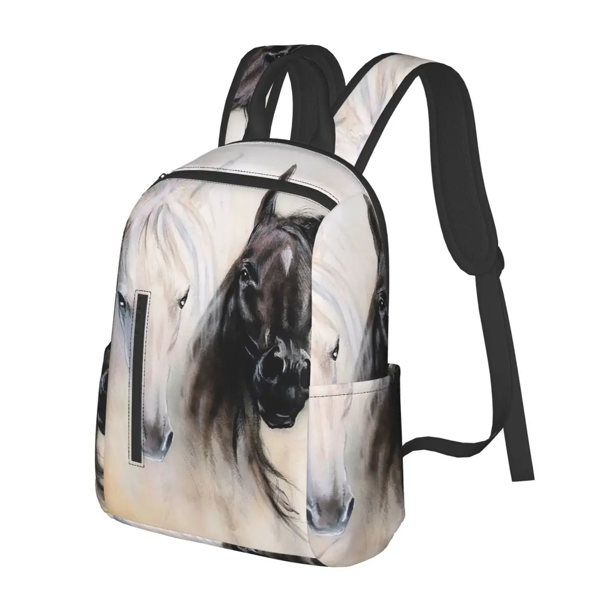 White Horse And Black Horse Watercolor Art Student Backpack School Bag Hiking Travel Daypack for Unisex Bookbag Shoulder Bags
White Horse And Black Horse Watercolor Art Student Backpack School Bag Hiking Travel Daypack for Unisex Bookbag Shoulder Bags