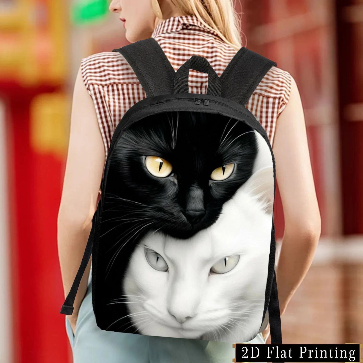 Stylish and simple cat print backpack - light and large-capacity adjustable shoulder strap side pocket design, folding commuting
Stylish and simple cat print backpack - light and large-capacity adjustable shoulder strap side pocket design, folding commuting