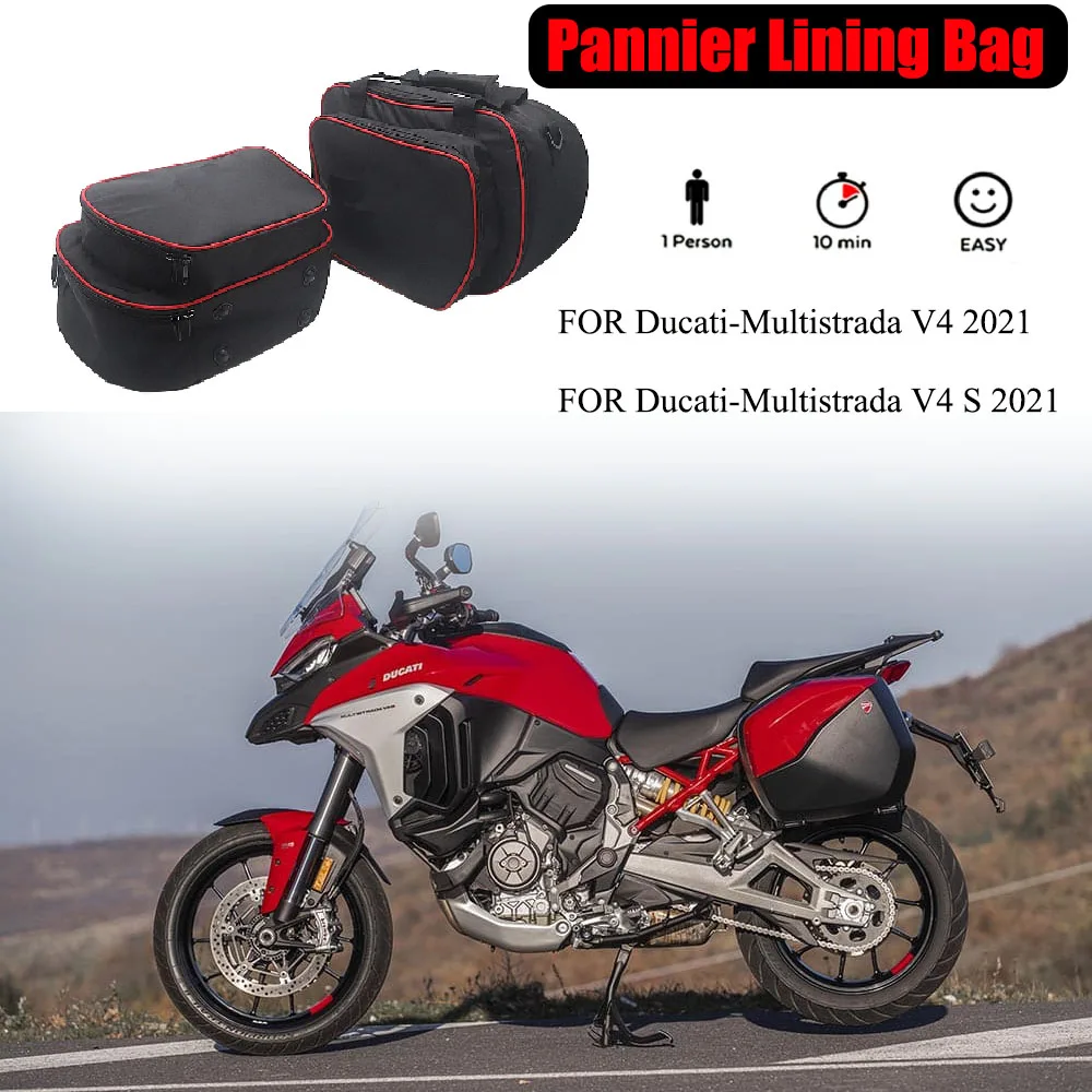 New Motorcycle With Expandable Black And Red Pannier Lining Bag Suitable 100% Brand NEW V4 S For DUCATI MAXITRADA V4 S 2021
New Motorcycle With Expandable Black And Red Pannier Lining Bag Suitable 100% Brand NEW V4 S For DUCATI MAXITRADA V4 S 2021