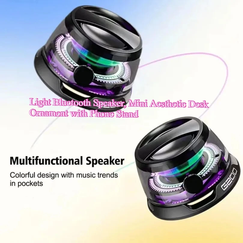 Desktop Decor Speaker – Magnetic Ambient Light Bluetooth Speaker, Mini Aesthetic Desk Ornament with Phone Stand
Desktop Decor Speaker – Magnetic Ambient Light Bluetooth Speaker, Mini Aesthetic Desk Ornament with Phone Stand