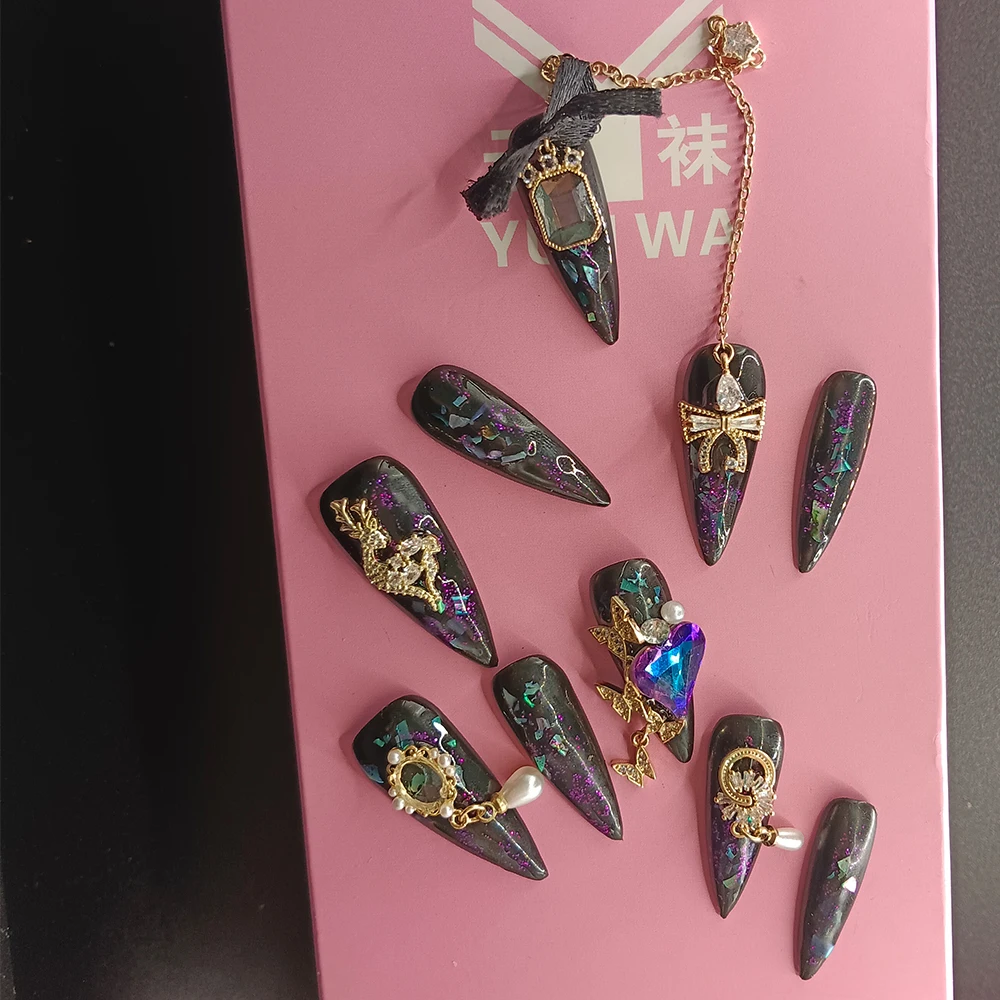 10Pcs High Quality Handmade Press on Nails Magic Dragon Heavy Industries' Game of Thrones: Gothic Dark, Small, and Spicy Girl
10Pcs High Quality Handmade Press on Nails Magic Dragon Heavy Industries' Game of Thrones: Gothic Dark, Small, and Spicy Girl