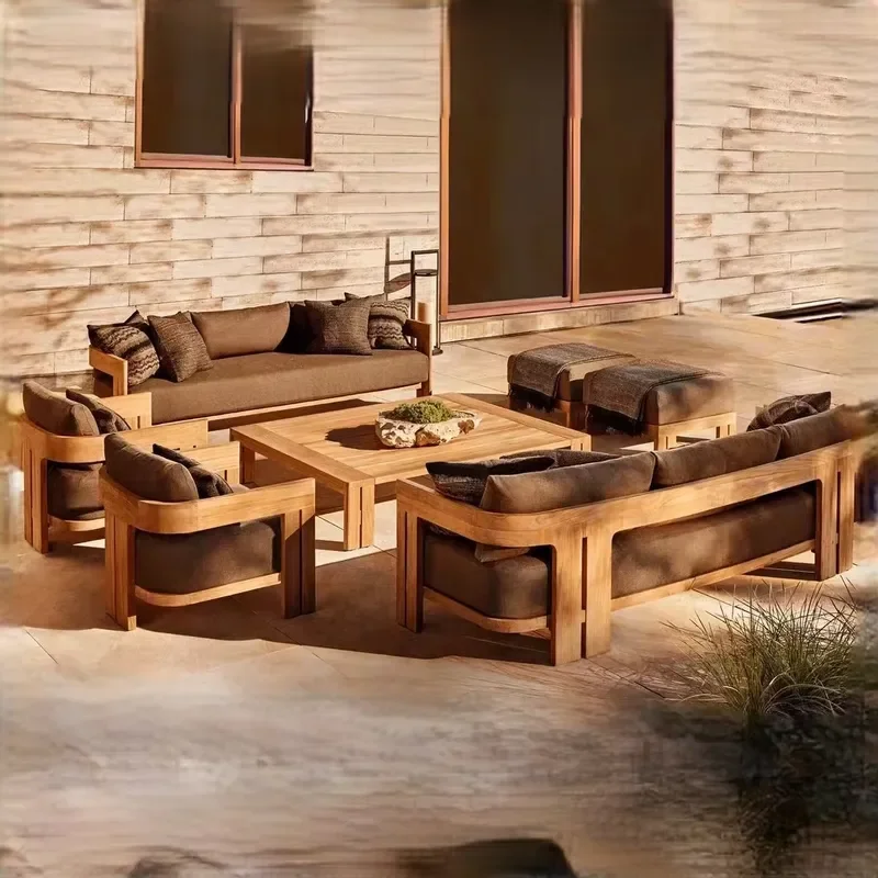 Modern Outdoor Teak Sofa Set Patio Combination Villa Leisure Furniture Waterproof Solid Wood Garden Terrace
Modern Outdoor Teak Sofa Set Patio Combination Villa Leisure Furniture Waterproof Solid Wood Garden Terrace