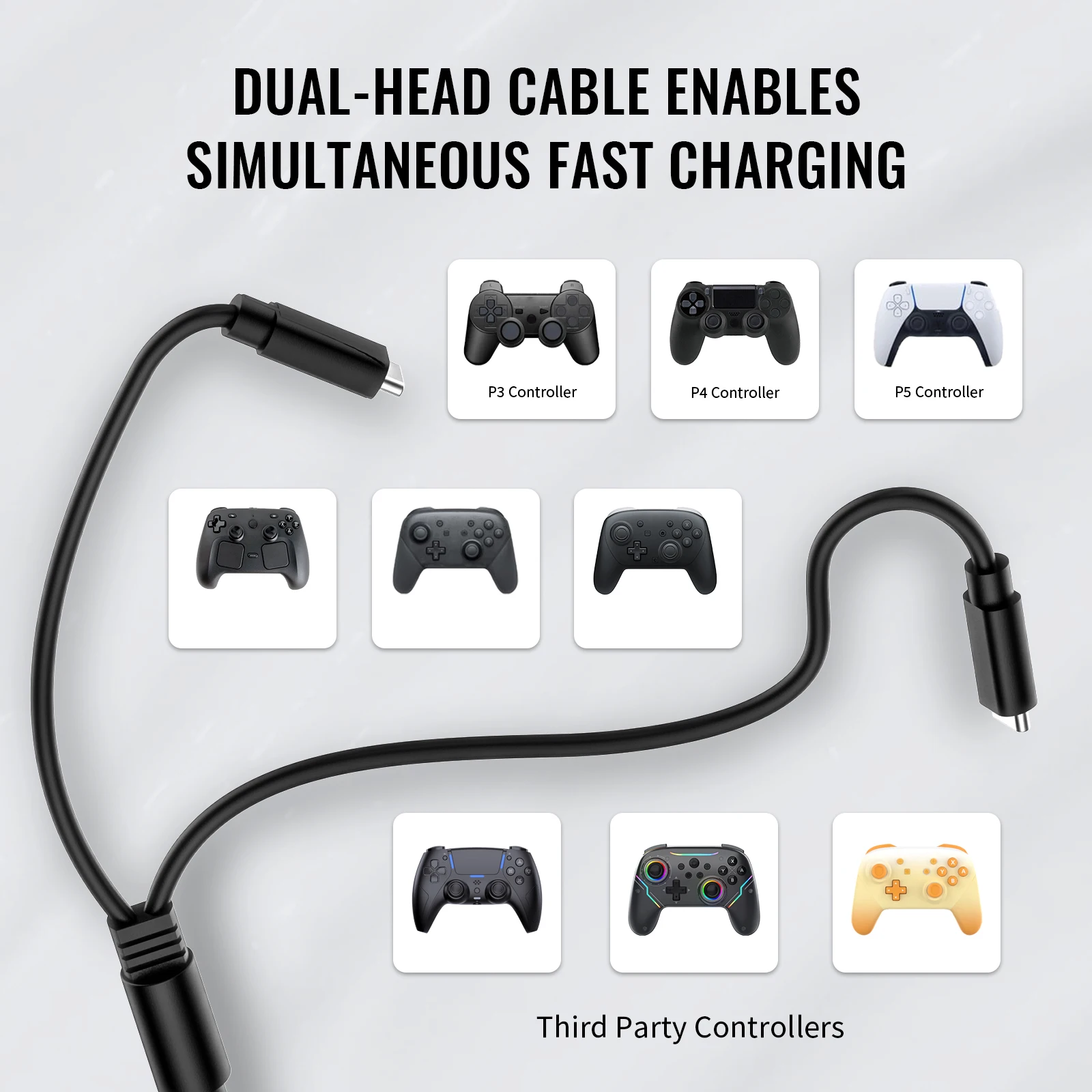 Metal Desktop Stand for Steam Controller 2 for PS5/4 for Xbox for Switch Holds Two Gamepads with Magnetic Charging Cable Set
Metal Desktop Stand for Steam Controller 2 for PS5/4 for Xbox for Switch Holds Two Gamepads with Magnetic Charging Cable Set