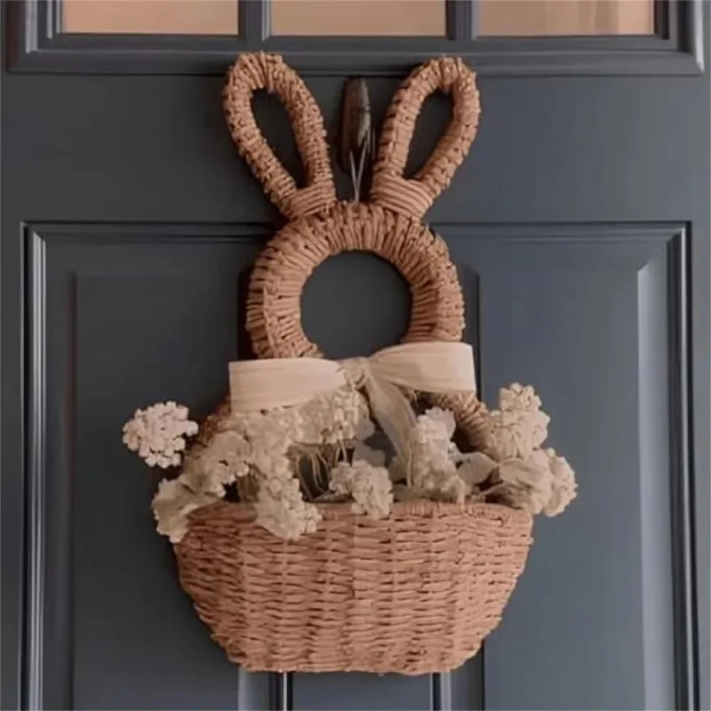 Easter Bunny Wall Hanging Woven Basket Outdoor Bunny Wall Decorative Flower Basket Handmade Bunny Woven Plant Hanging Basket,
Easter Bunny Wall Hanging Woven Basket Outdoor Bunny Wall Decorative Flower Basket Handmade Bunny Woven Plant Hanging Basket,