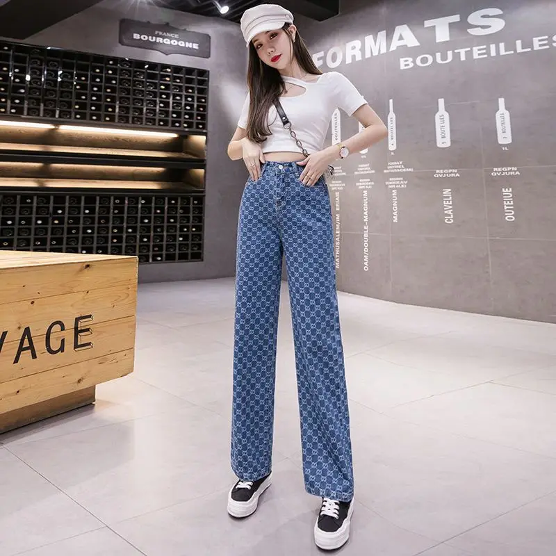 Femme Fashion Simplicity Printing Solid Color High Waist Trousers Women Clothing Fashionable Appear Thin Versatile Slim Wide Leg
Femme Fashion Simplicity Printing Solid Color High Waist Trousers Women Clothing Fashionable Appear Thin Versatile Slim Wide Leg