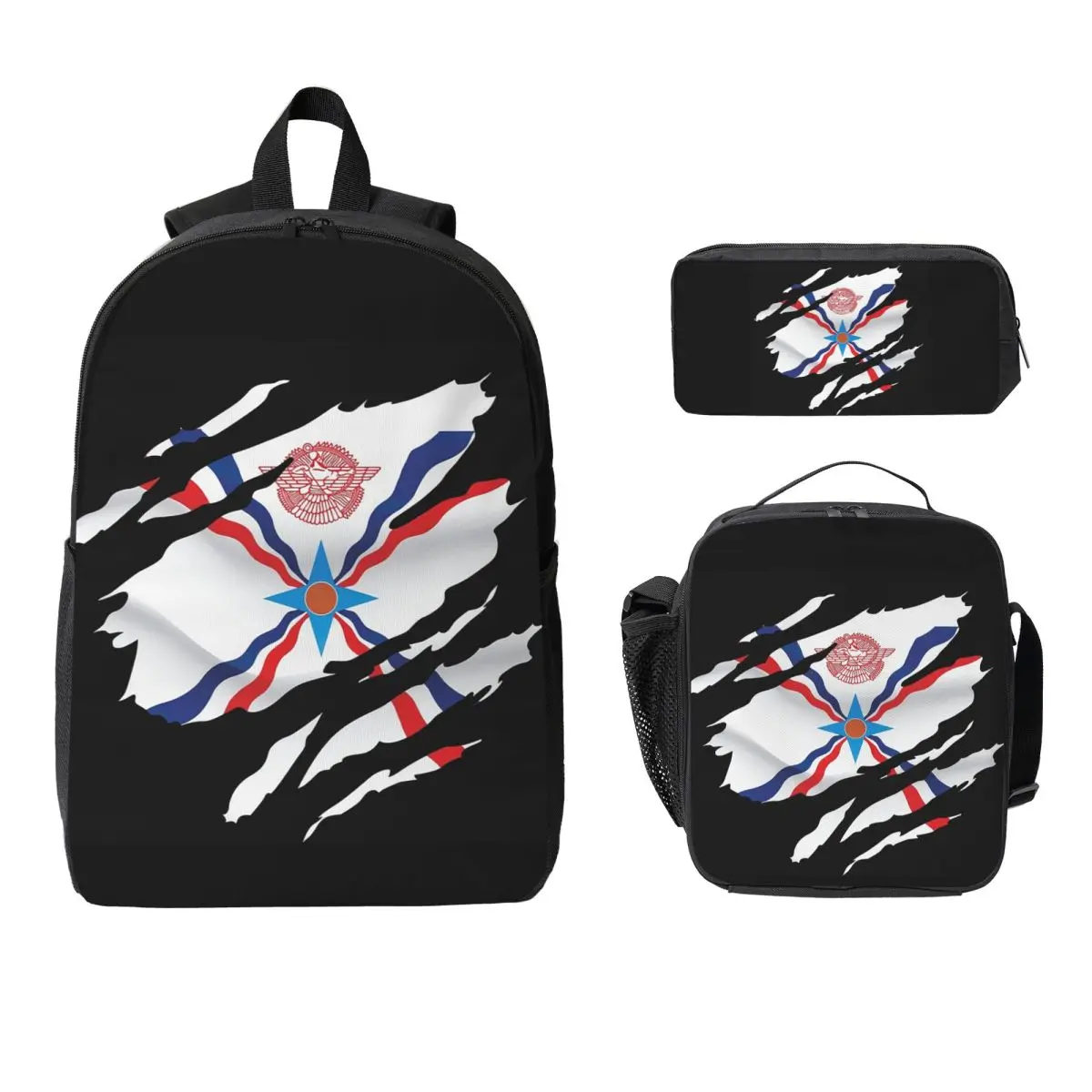 Luxury Assyrian Suryoyo Flag Backpack Boys Girls BookBag School Bag Computer Shoulder Bags 3ps Insulated Lunch Bag Pencil Case
Luxury Assyrian Suryoyo Flag Backpack Boys Girls BookBag School Bag Computer Shoulder Bags 3ps Insulated Lunch Bag Pencil Case