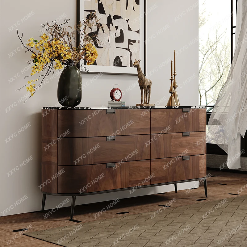 DD walnut six-chest cabinet bedroom light luxury storage drawer cabinet simple modern solid wood bedside cabinet
DD walnut six-chest cabinet bedroom light luxury storage drawer cabinet simple modern solid wood bedside cabinet