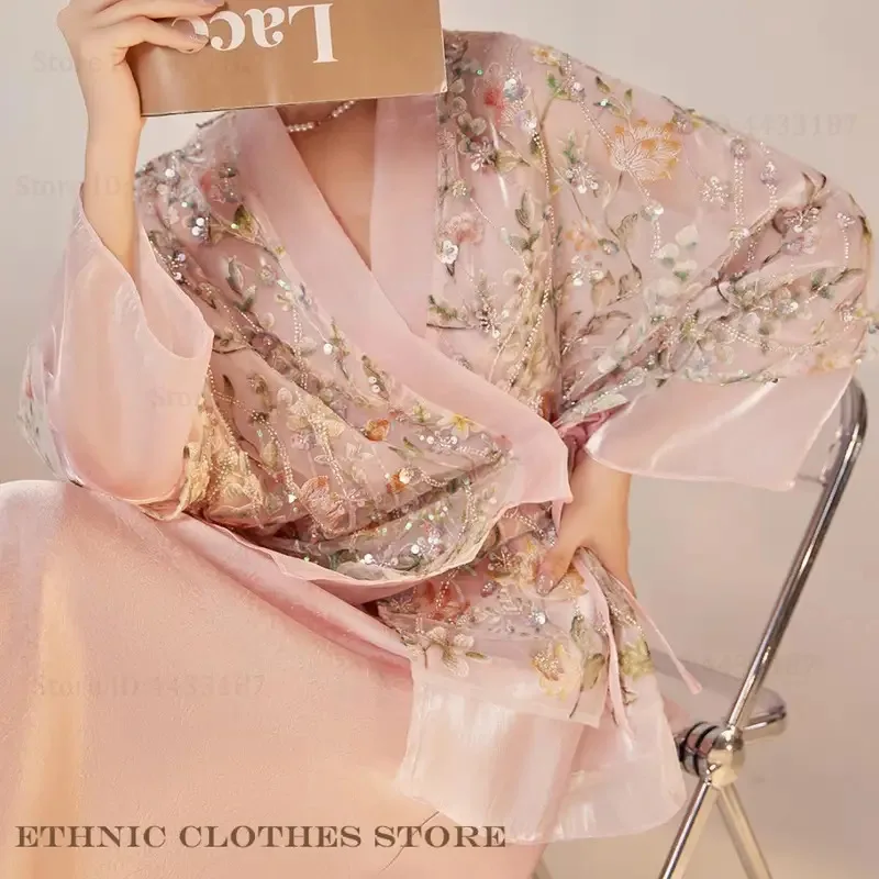 Японское женское кимоно, кардиган, хаори юката, топ, роскошное сетчатое пальто с вышивкой и блестками, ретро китайская сатильская куртка, рубашки
Японское женское кимоно, кардиган, хаори юката, топ, роскошное сетчатое пальто с вышивкой и блестками, ретро китайская сатильская куртка, рубашки