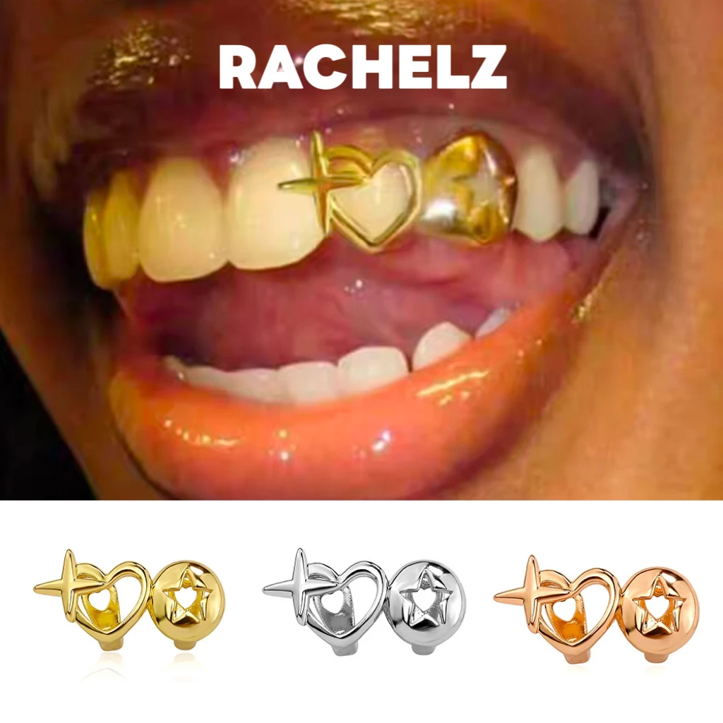 RACHELZ Vintage Cross Double Hollow Heart Teeth Grillz Hip Hop Glossy Star Tooth Caps For Women Men Jewelry Halloween Cosplay
RACHELZ Vintage Cross Double Hollow Heart Teeth Grillz Hip Hop Glossy Star Tooth Caps For Women Men Jewelry Halloween Cosplay