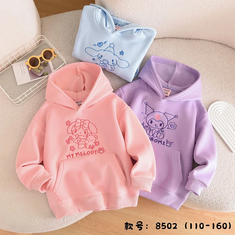 Kuromi My Melody Hoodie Kawaii Sanrio Anime Cinnamoroll Embroidery Printed Long Sleeve T-Shirt Winter Casual Fleece Top Kid Gift
Kuromi My Melody Hoodie Kawaii Sanrio Anime Cinnamoroll Embroidery Printed Long Sleeve T-Shirt Winter Casual Fleece Top Kid Gift