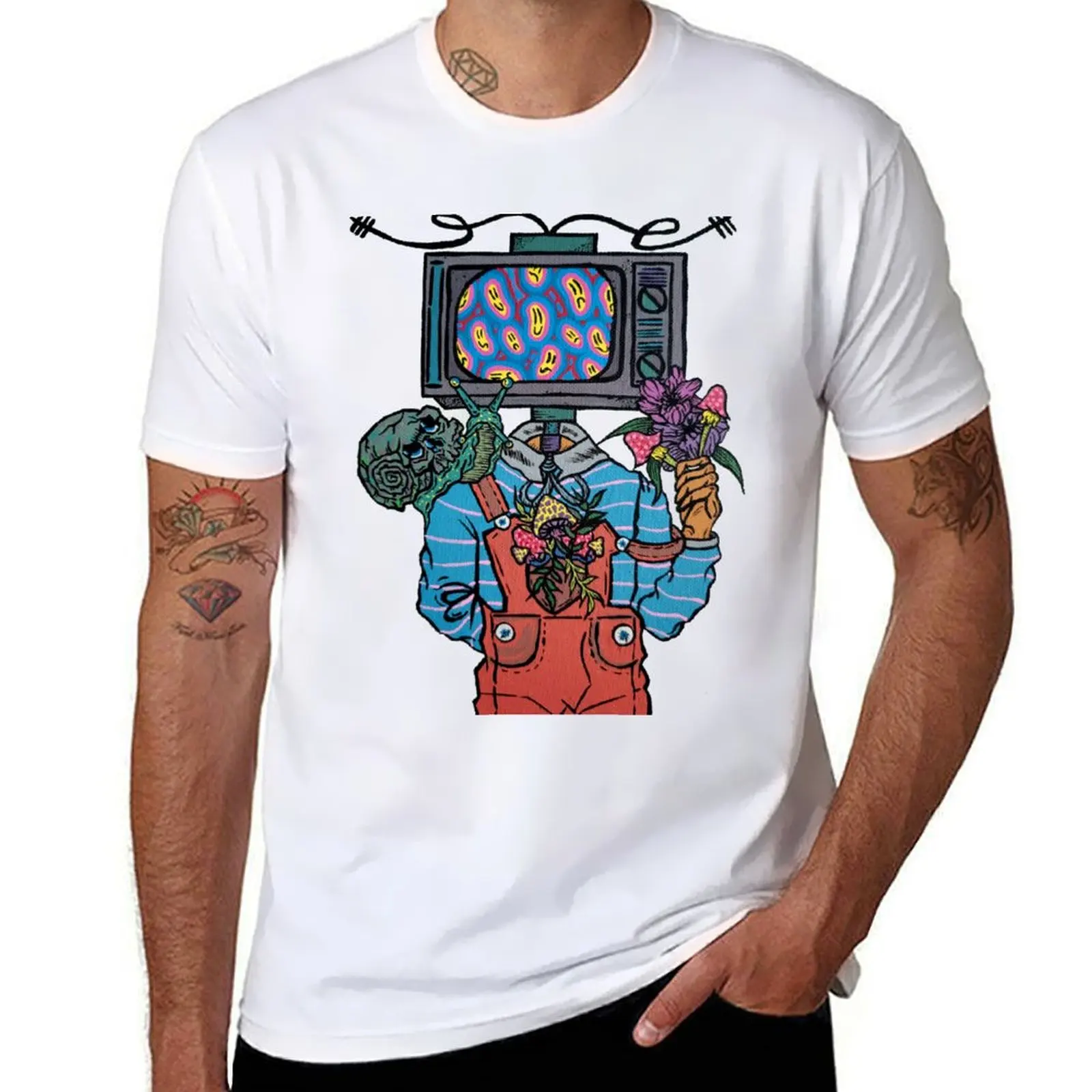 Televised T-Shirt t shirts for man slim fit t shirt men 100% cotton luxury brand t shirts for man graphic funny T-shirt
Televised T-Shirt t shirts for man slim fit t shirt men 100% cotton luxury brand t shirts for man graphic funny T-shirt