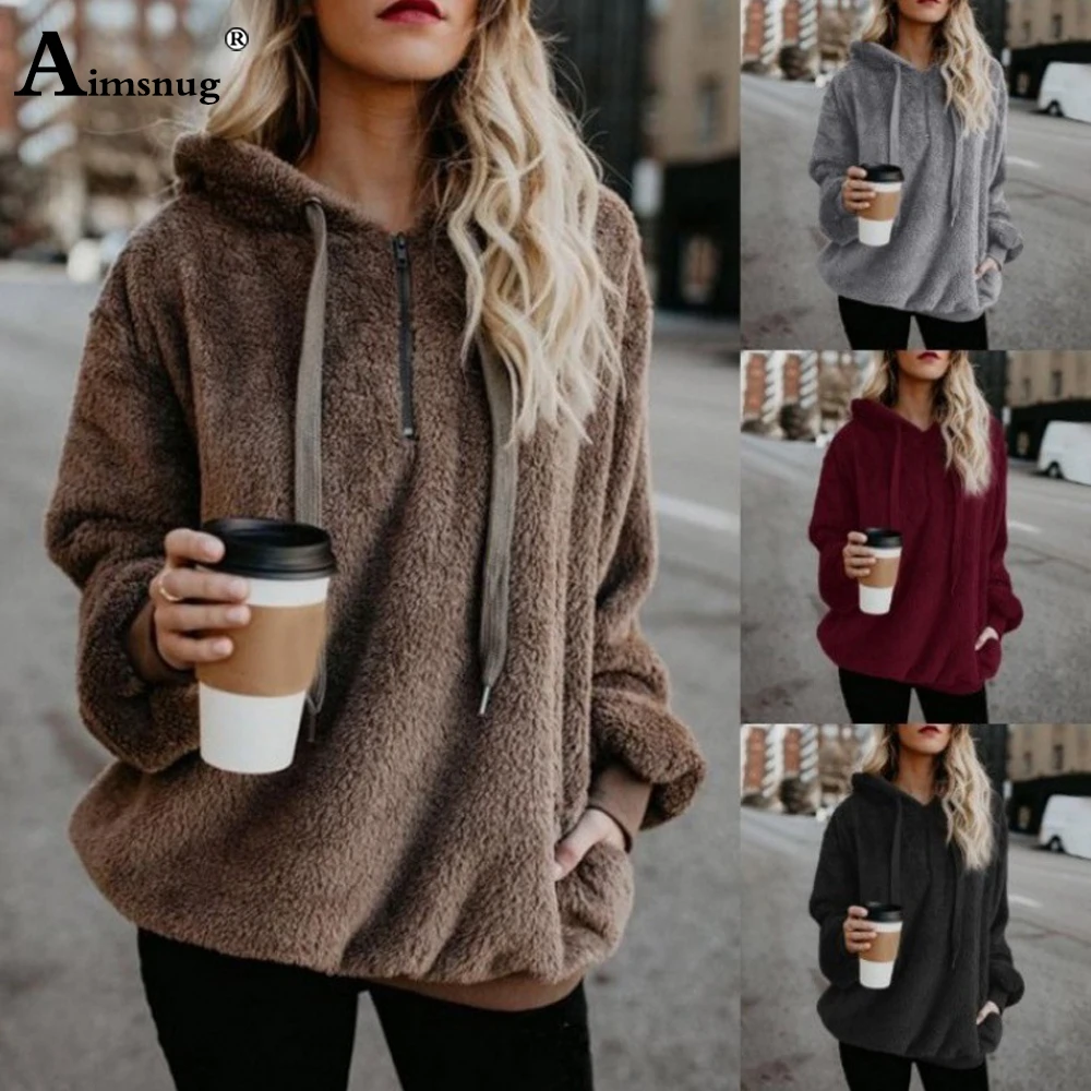 Women Casual Stand Pocket Hoodies Solid Plush Sweatshirt Plus Size Womens Fashion Top Pullovers 2023 Winter Hooded Sweatshirts
Women Casual Stand Pocket Hoodies Solid Plush Sweatshirt Plus Size Womens Fashion Top Pullovers 2023 Winter Hooded Sweatshirts