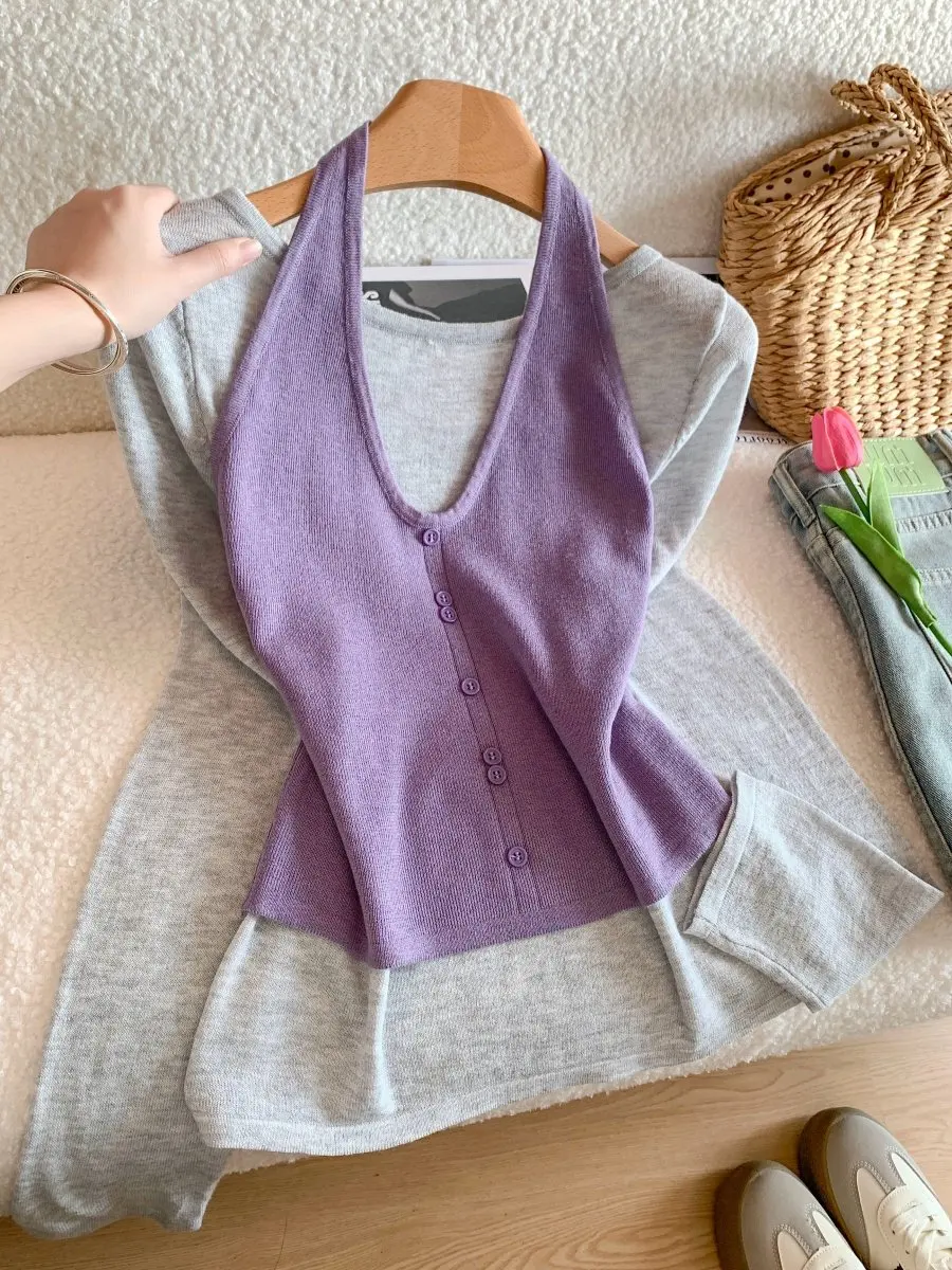 Korean Style V-Neck Knitted Vest Women Early Spring 2026 New Two-Piece Set Overhead Sweater Slimming Age-Defying Top
Korean Style V-Neck Knitted Vest Women Early Spring 2026 New Two-Piece Set Overhead Sweater Slimming Age-Defying Top