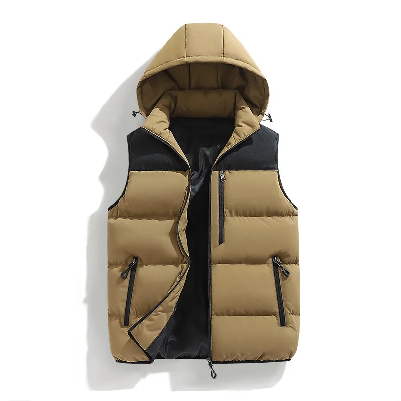 Autumn Winter Men's Thick Warm Detachable Hooded Vest Multi Pocket Outdoor Sports Loose Casual Waterproof Padded Waistcoat
Autumn Winter Men's Thick Warm Detachable Hooded Vest Multi Pocket Outdoor Sports Loose Casual Waterproof Padded Waistcoat