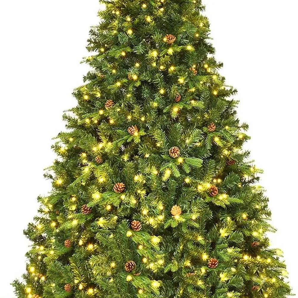 Pre-Lit Artificial Christmas Tree, Premium Spruce Hinged Tree 600 LED Lights and Pine Cones, Xmas Tree for Holiday Indoor Décor
Pre-Lit Artificial Christmas Tree, Premium Spruce Hinged Tree 600 LED Lights and Pine Cones, Xmas Tree for Holiday Indoor Décor